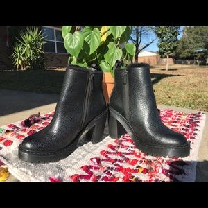 Fur lined Magdalene boot by Doc Martens